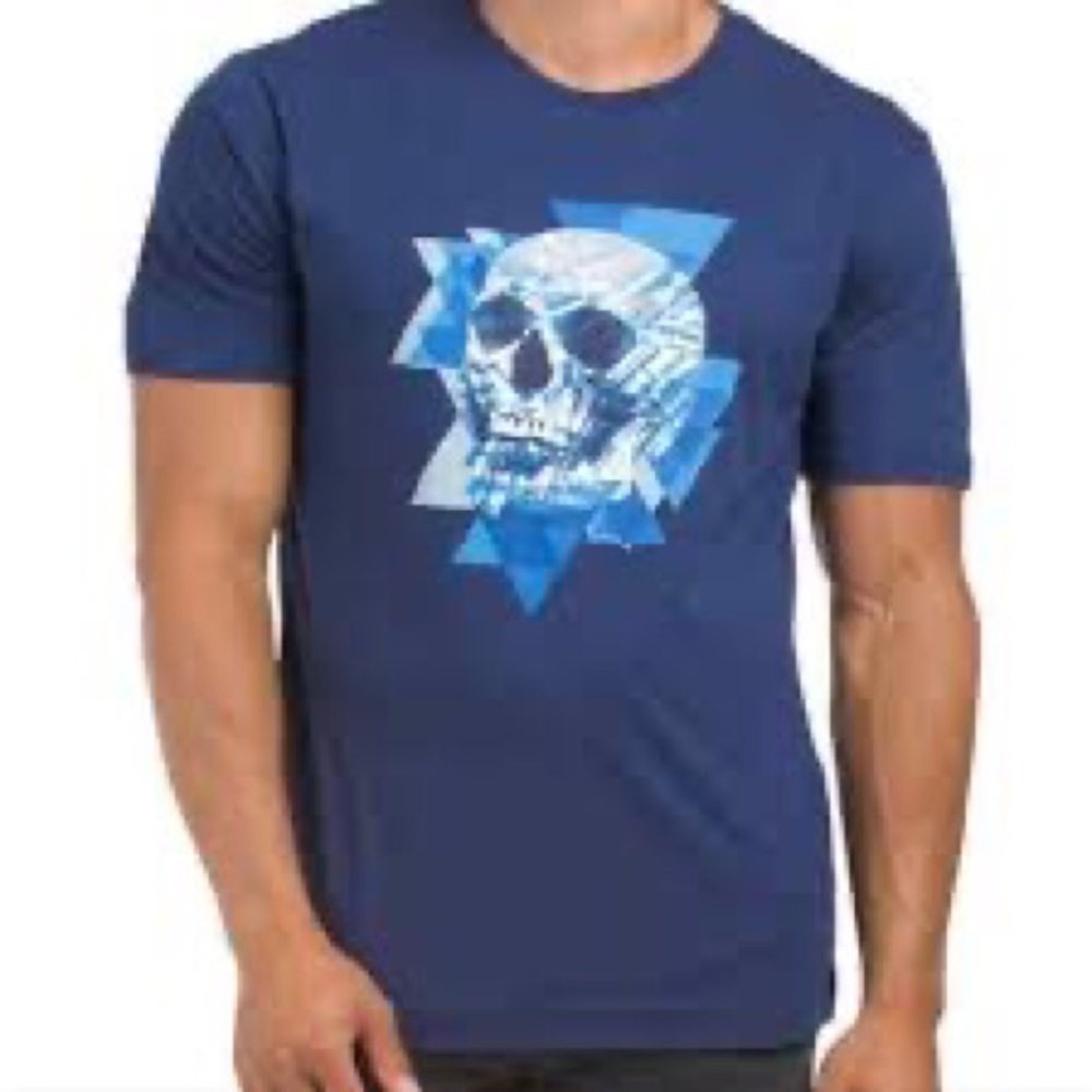 Robert Graham Skull T-shirt Blue